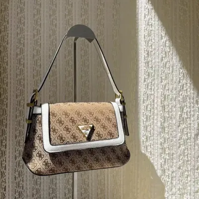 GUESS Curved Bottom Chain Stitching Bag